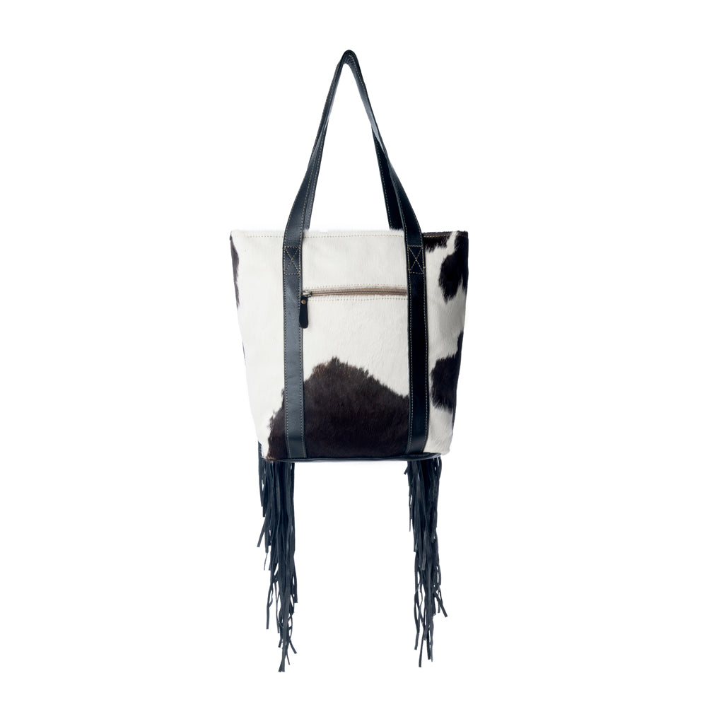 Vanilla Cr��me Leather & Hairon Bag