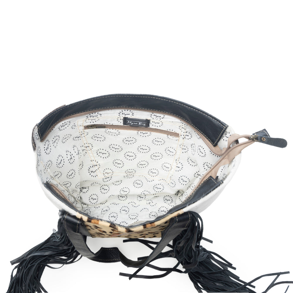 Vanilla Cr��me Leather & Hairon Bag