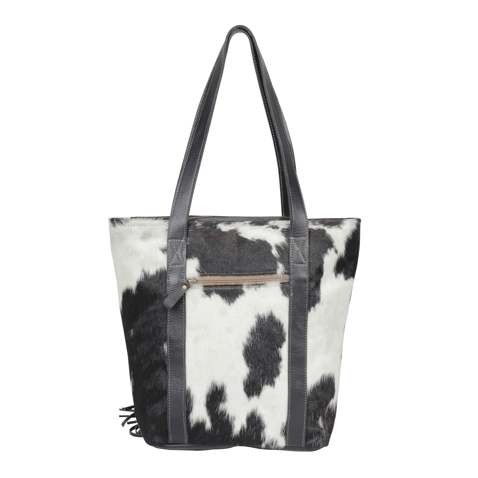 Vanilla Crème Leather & Hairon Bag