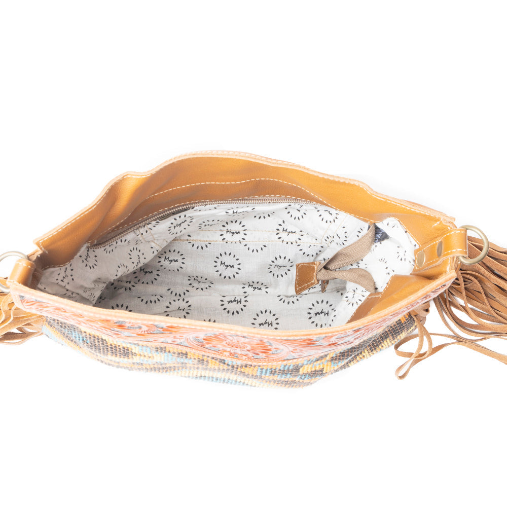 Garnet waves Hand-Tooled Bag