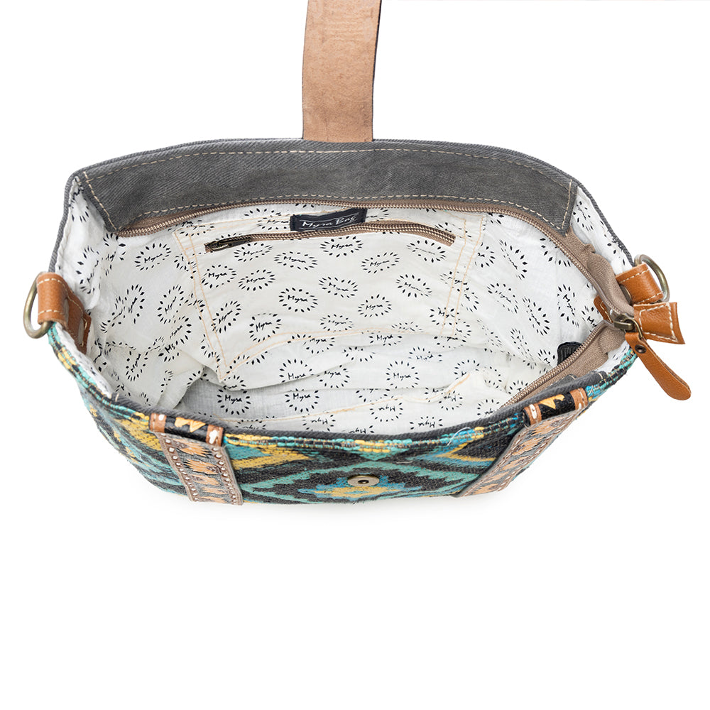Forest Mist Hand-Tooled Bag