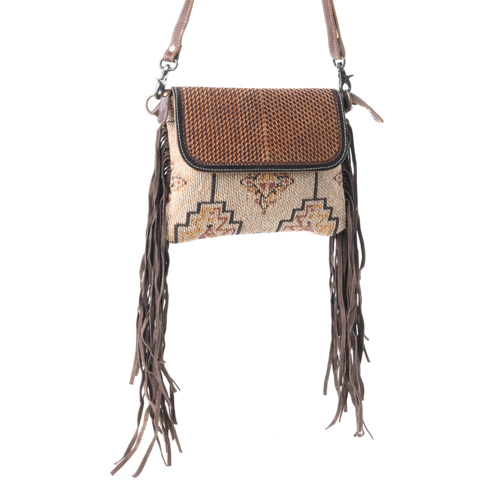 Sandy Rosewood Hand-Tooled Bag