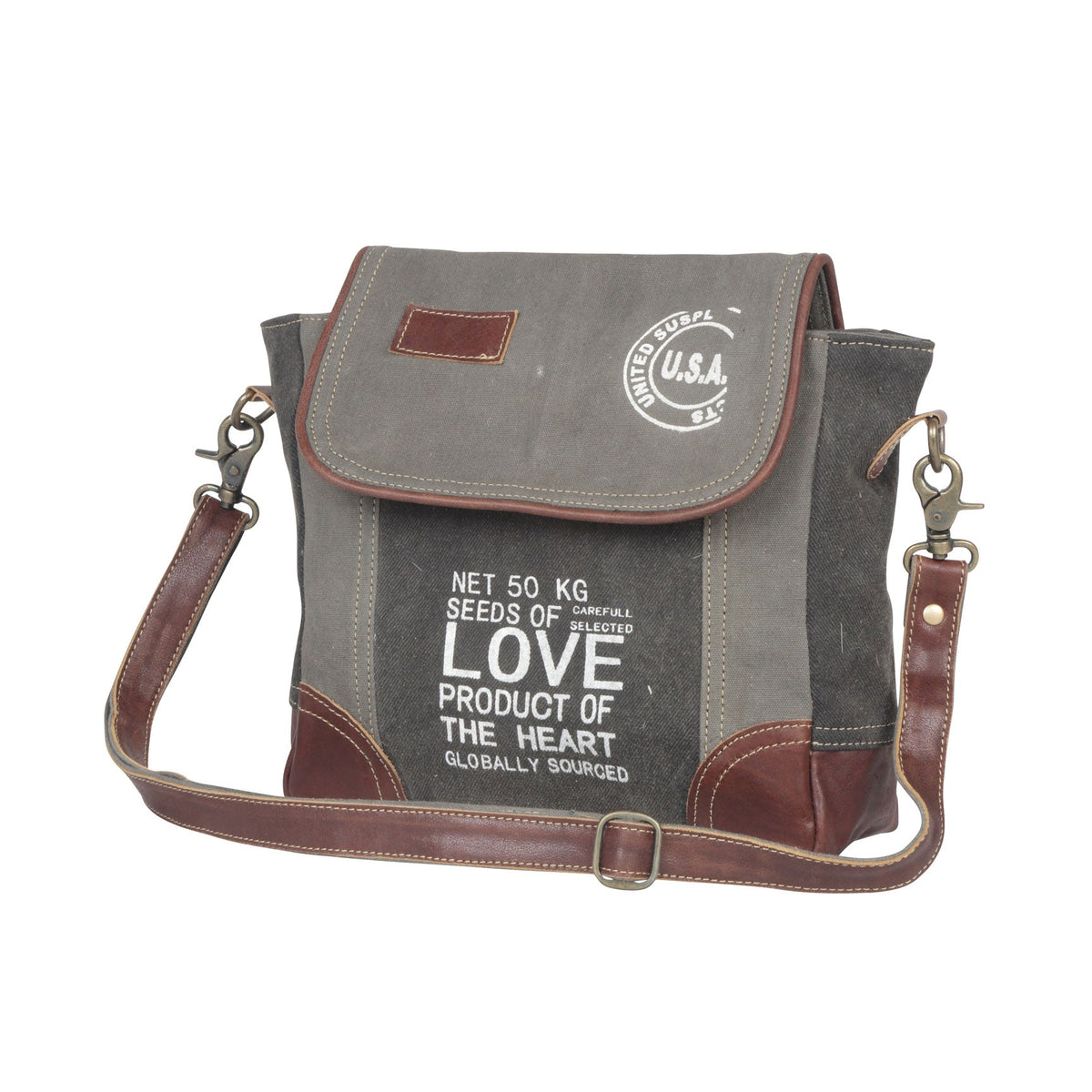 Preppy Gray Shoulder Bag