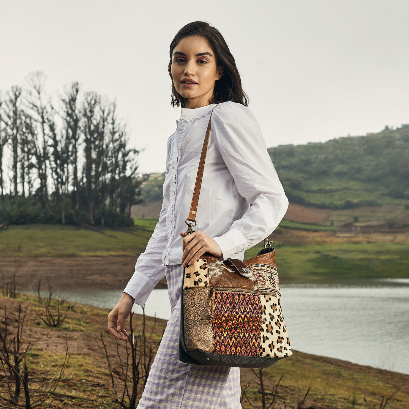 Peruvian Brown Shoulder Bag