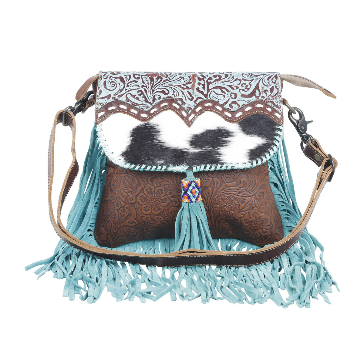 Conglomerate Leather & Hairon Bag