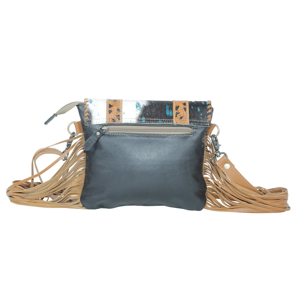 Hues Of Sky Leather & Hairon Bag