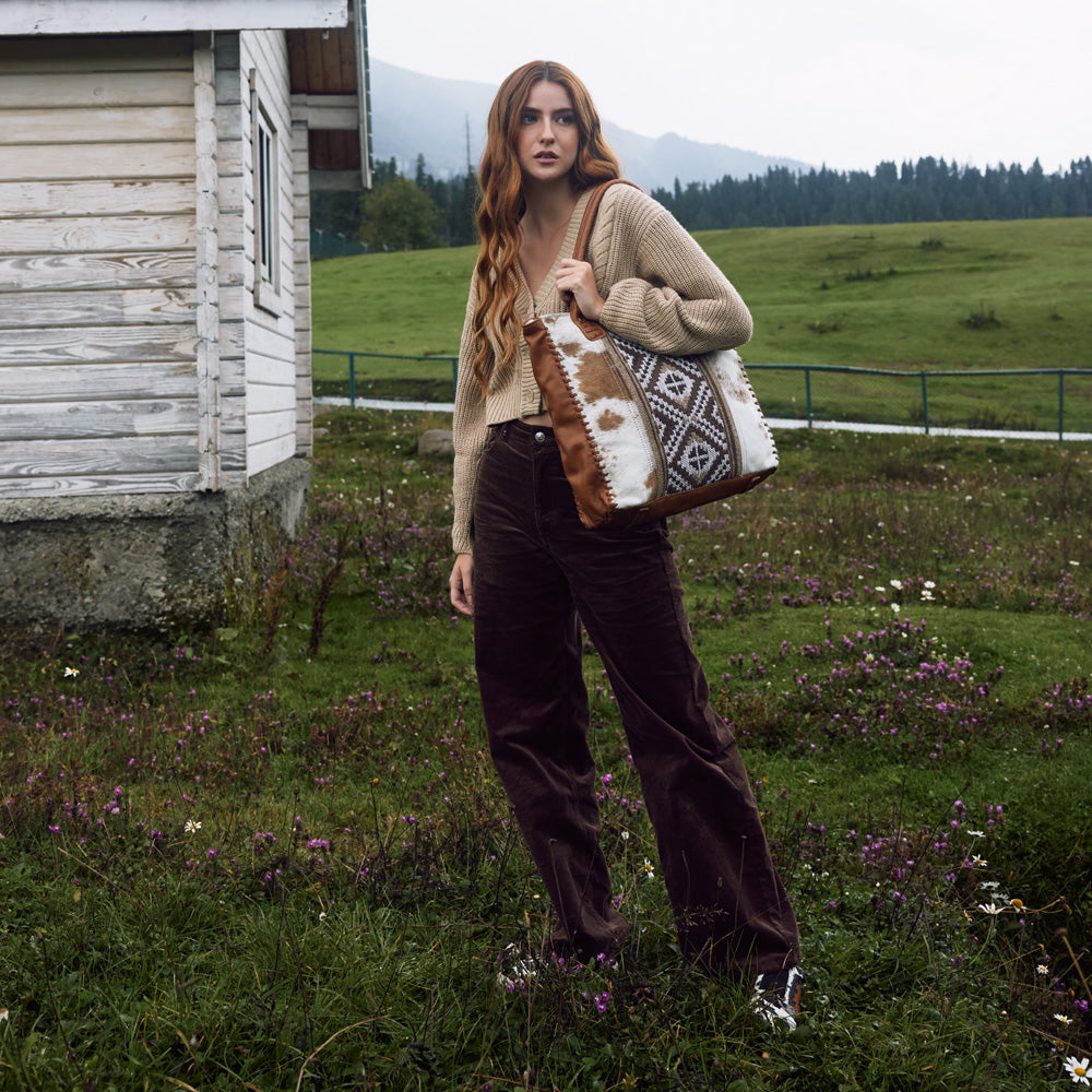 ELISA LEATHER & HAIRON BAG