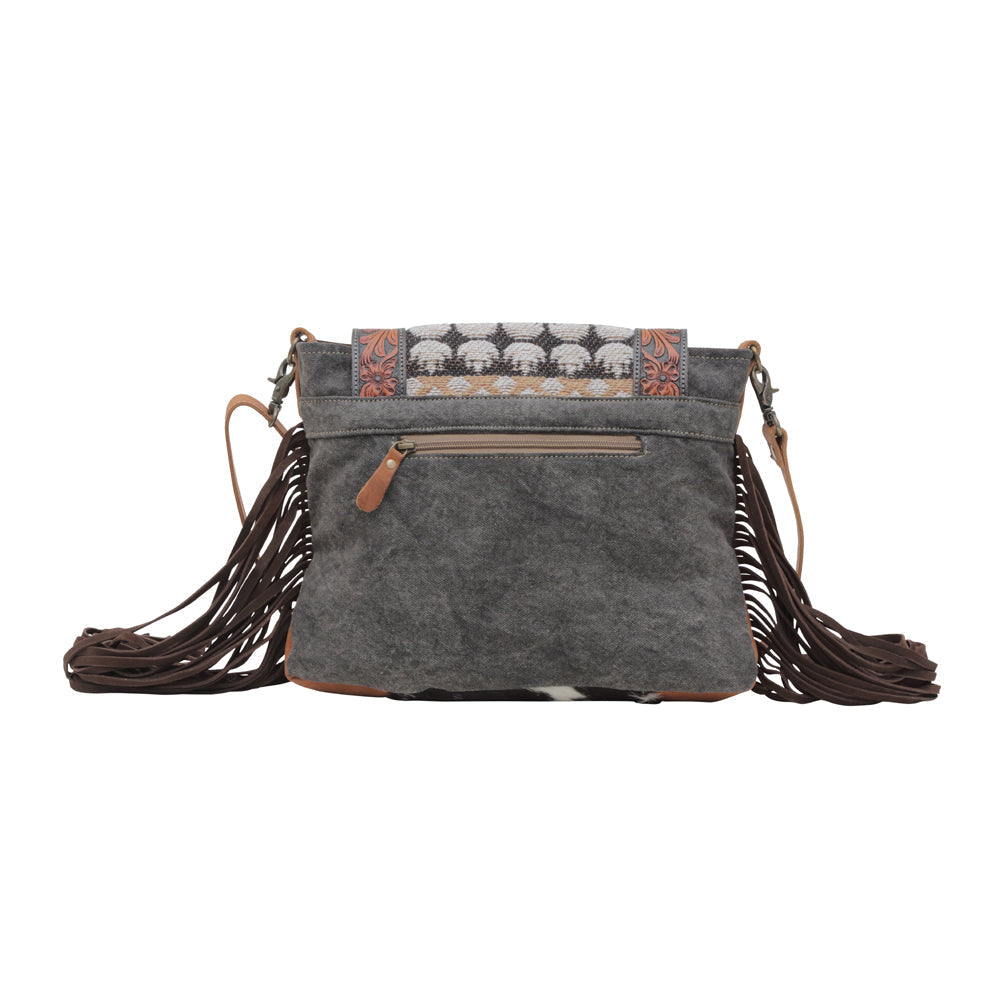 SANSA AZTECA HANDTOOLED BAG
