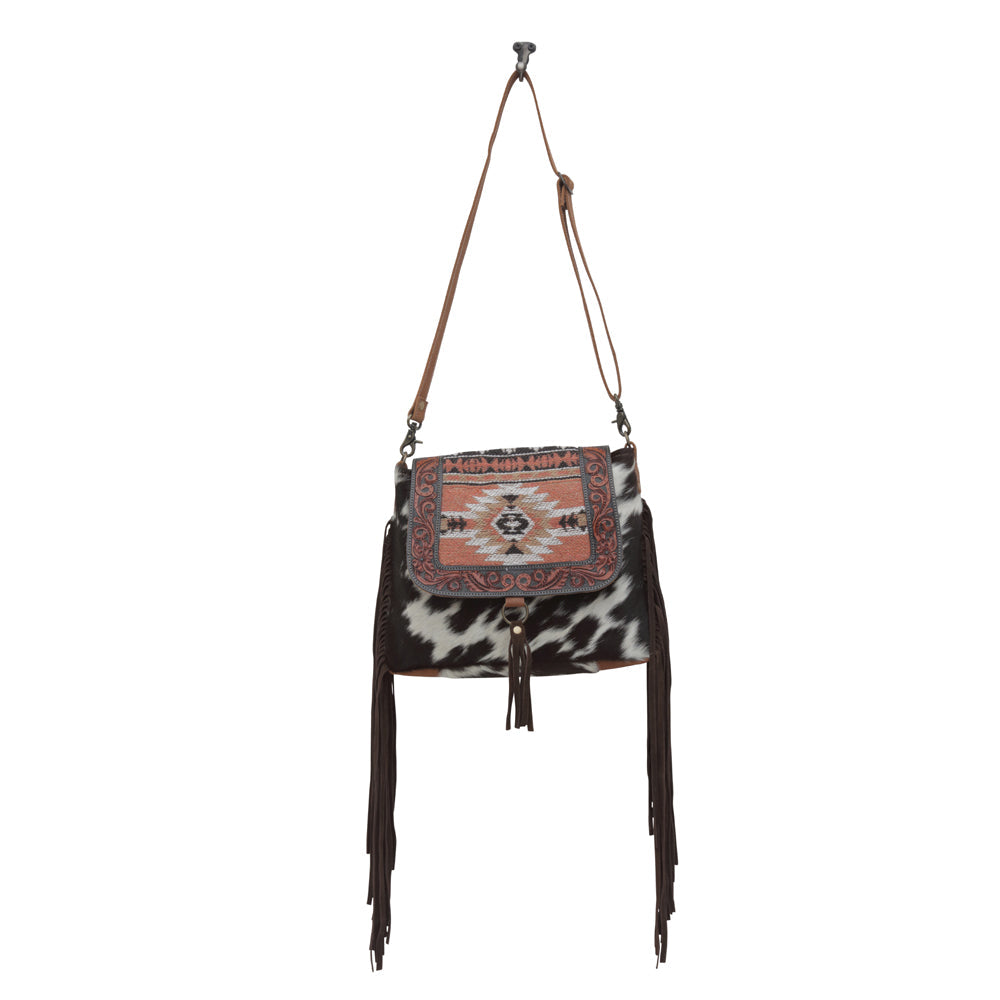SANSA AZTECA HANDTOOLED BAG