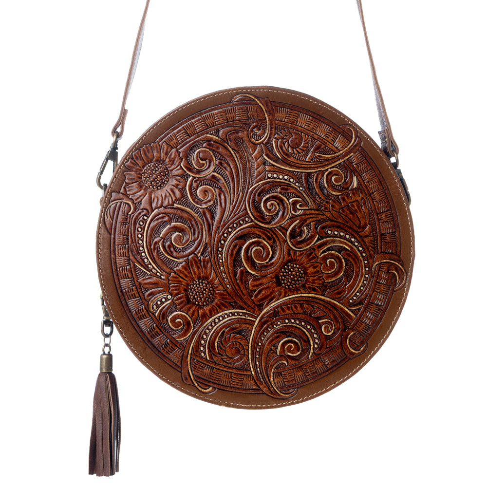 CRIMSON ORCHID ROUND BAG