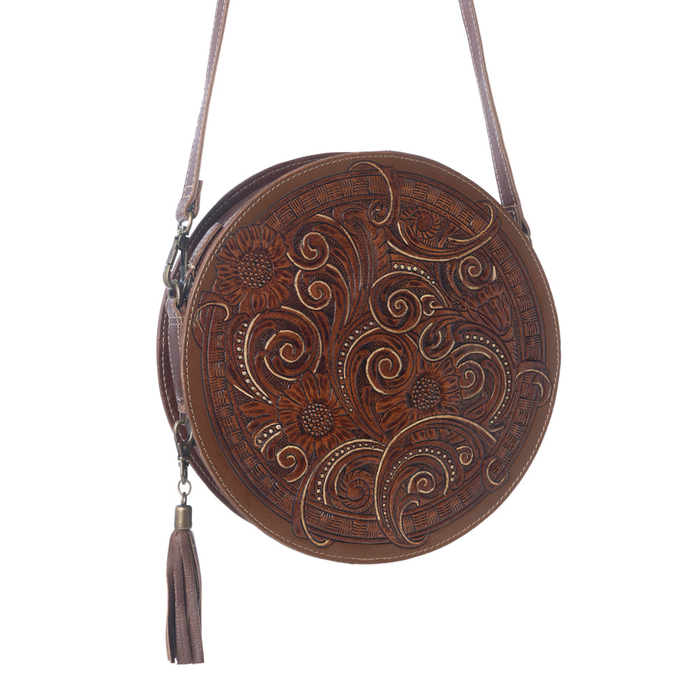 CRIMSON ORCHID ROUND BAG