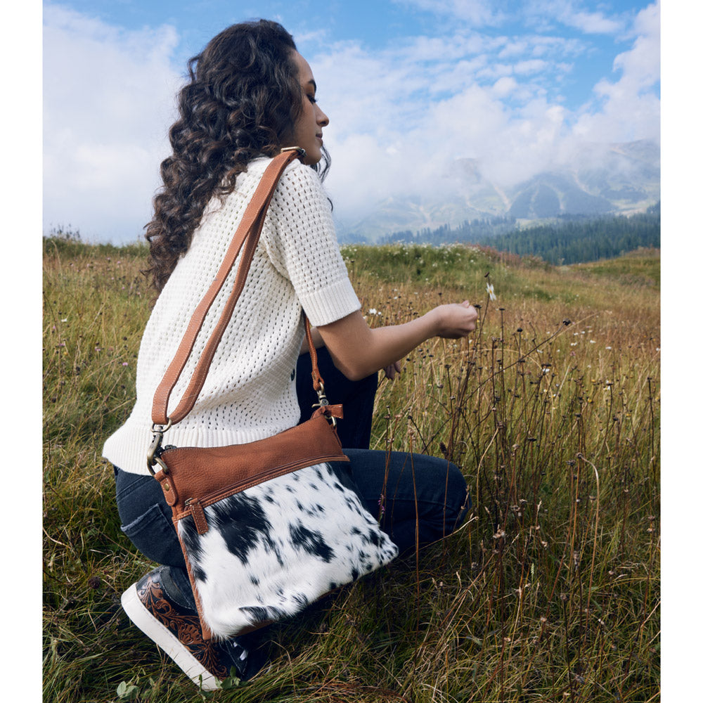 NIGHTWOOD LEATHER & HAIRON BAG