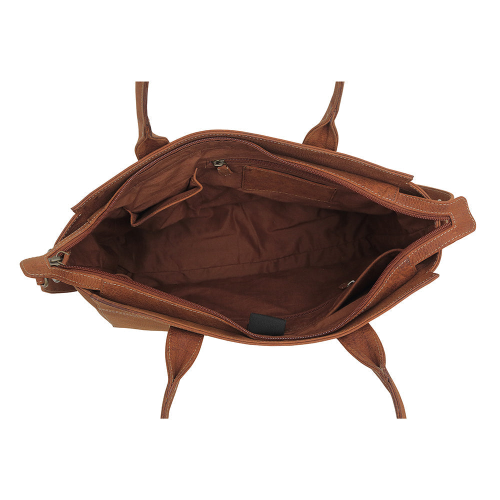 COGNOSCENTE LEATHER & HAIRON BAG