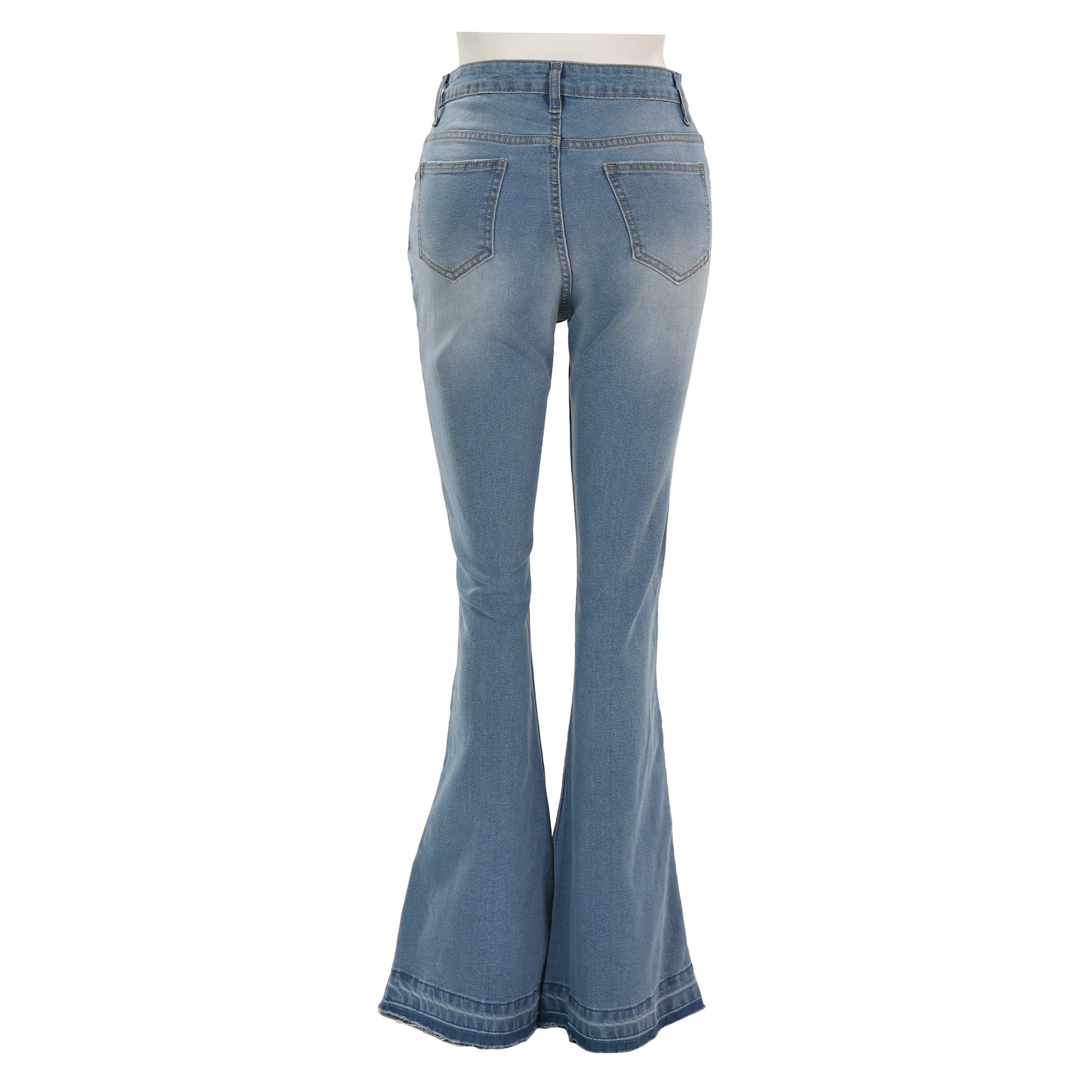Regina Flared Button Accent Leg Jeans