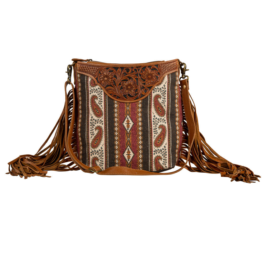 Mojave Paisley Fringed Hand-Tooled Bag