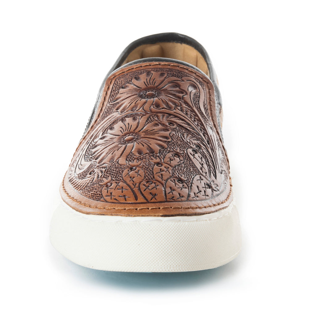 Kryptun Western Hand-Tooled Sneakers