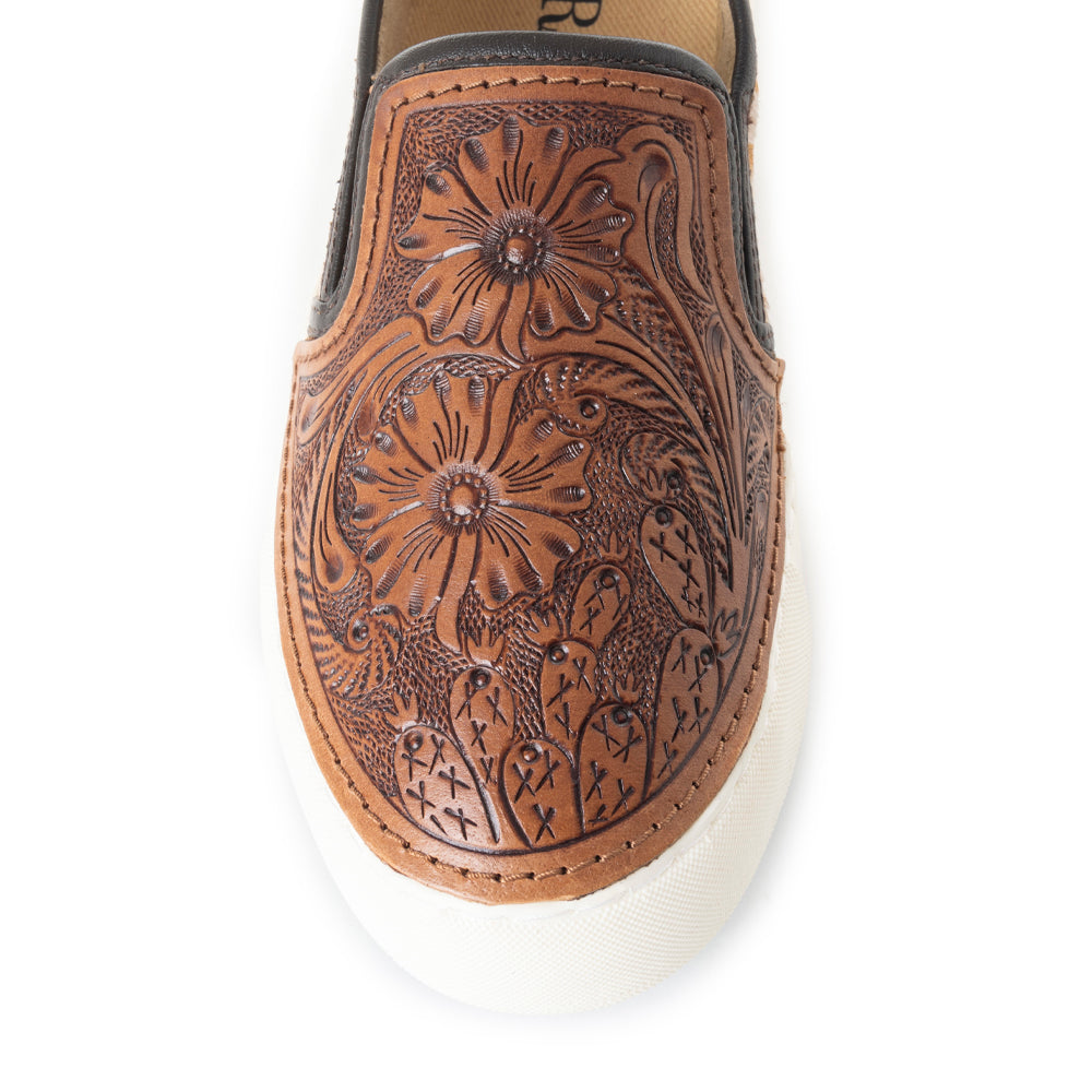 Kryptun Western Hand-Tooled Sneakers