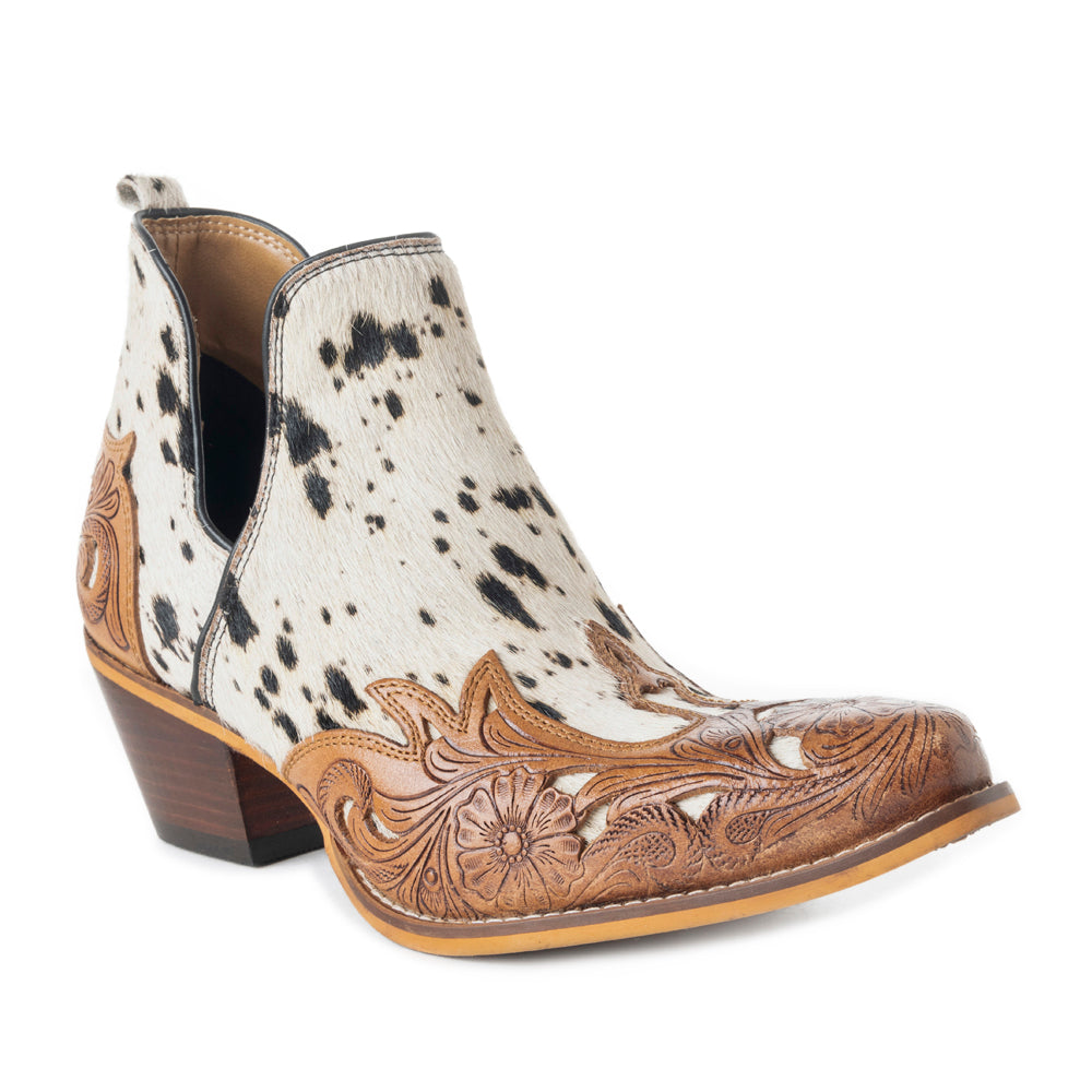 West Street Western Hand-Tooled Booties