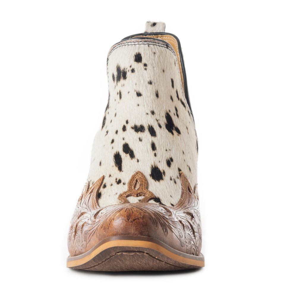 West Street Western Hand-Tooled Booties