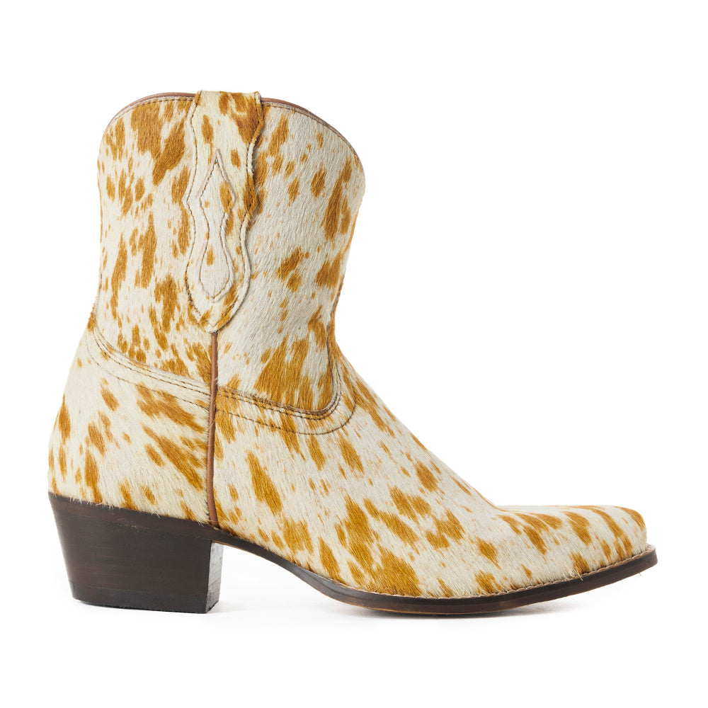 Cowdie Western Hairon Leather Booties