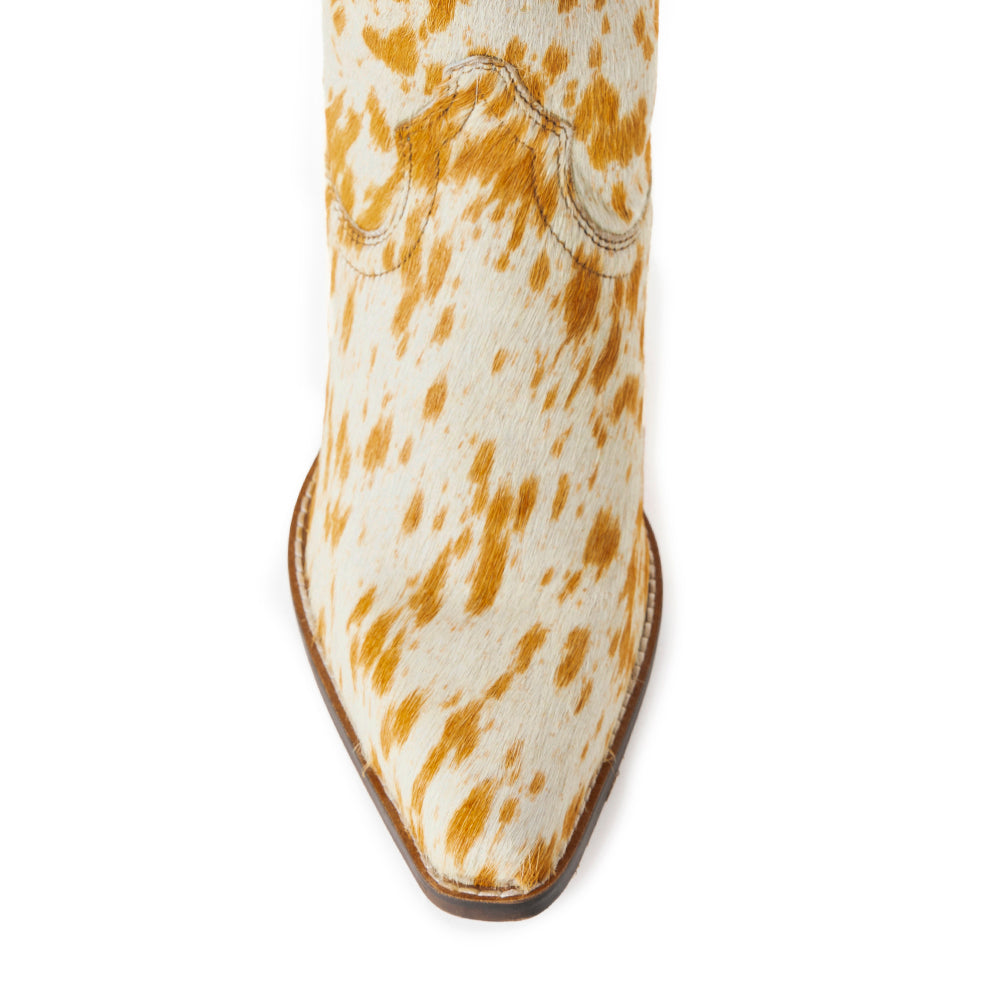 Cowdie Western Hairon Leather Booties