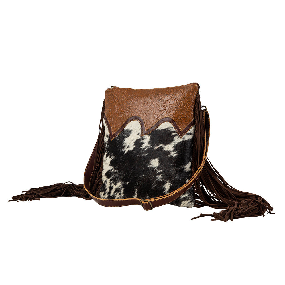 Ghost Rider Fringed Canvas & Hairon Bag