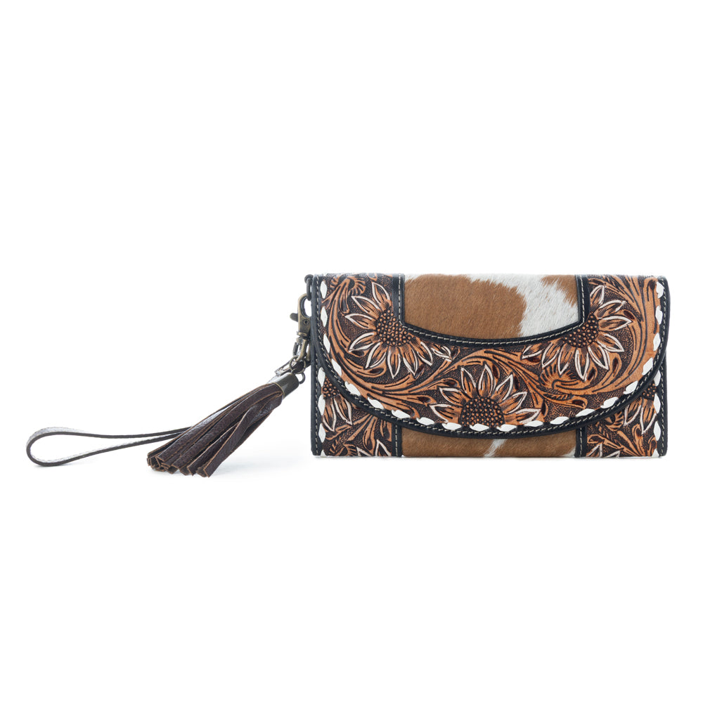 Sandstone Trail Hand-Tooled Wristlet Wallet