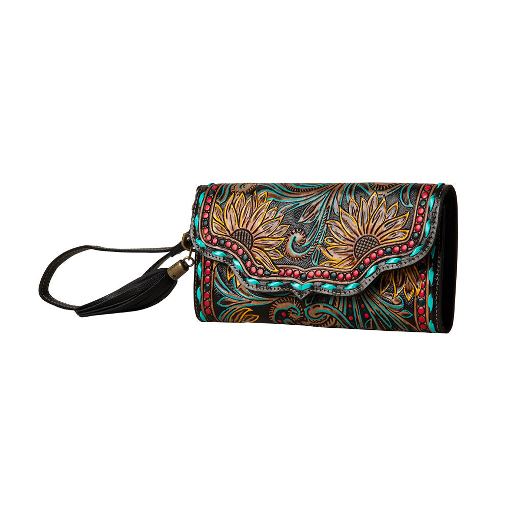 Marfa Trails Hand-Tooled Wristlet Wallet