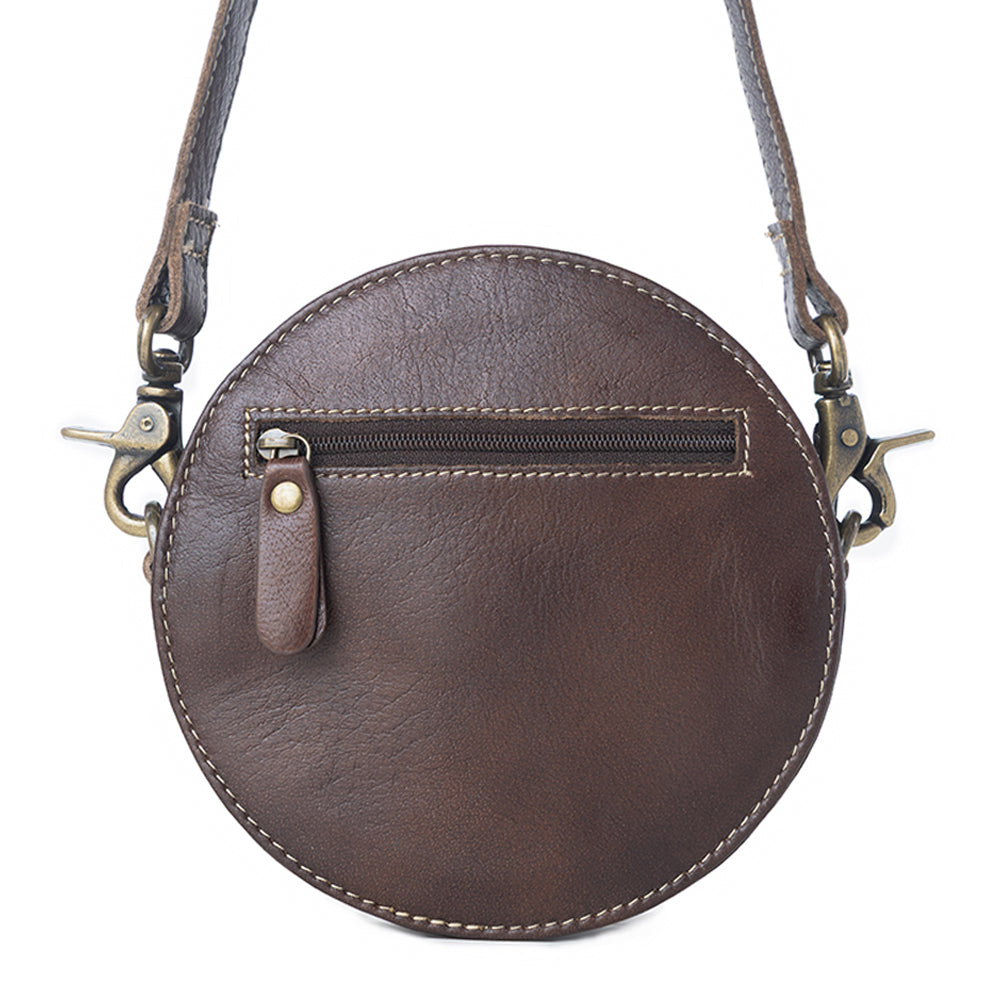 Magnolia Lane Hand-Tooled Round Bag