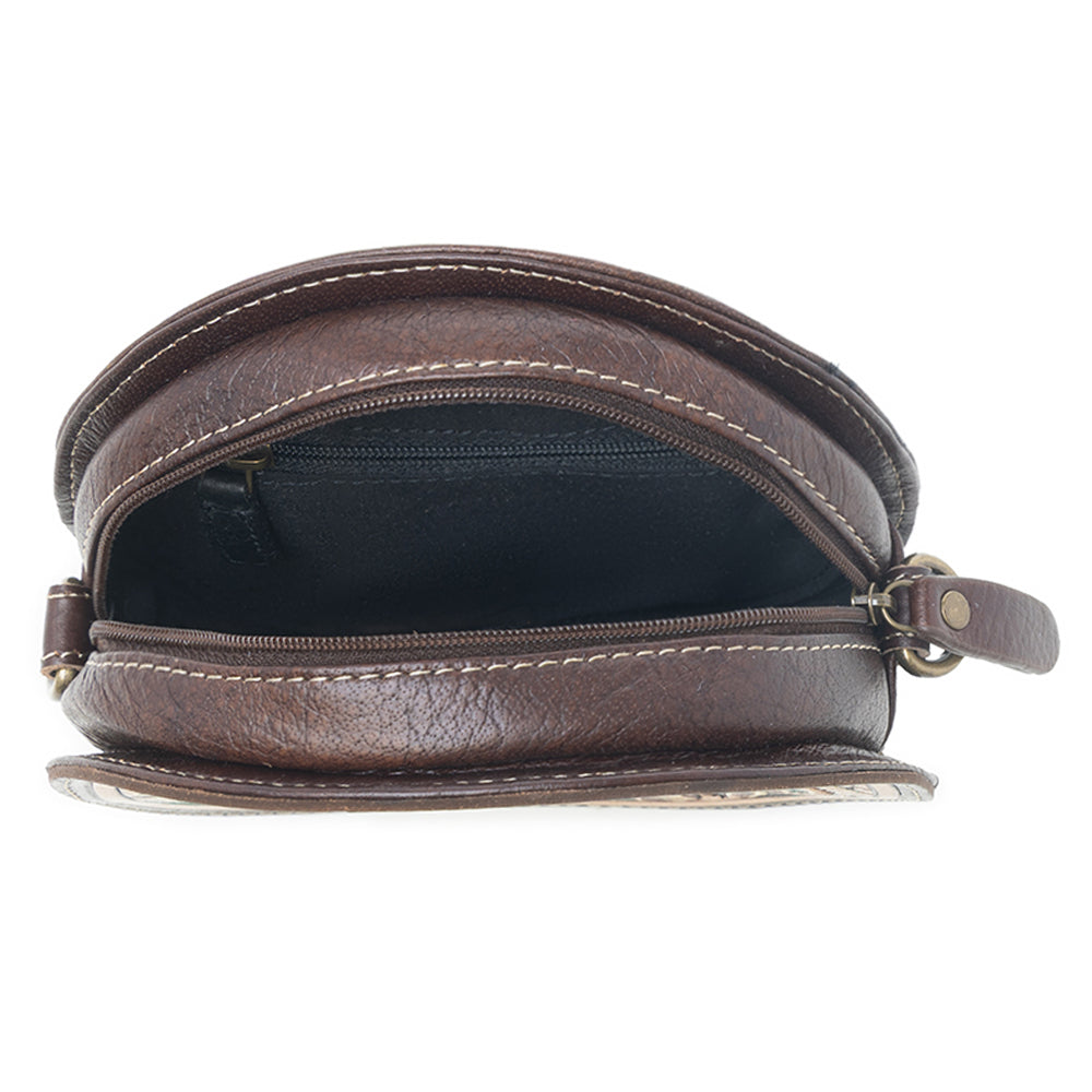 Magnolia Lane Hand-Tooled Round Bag