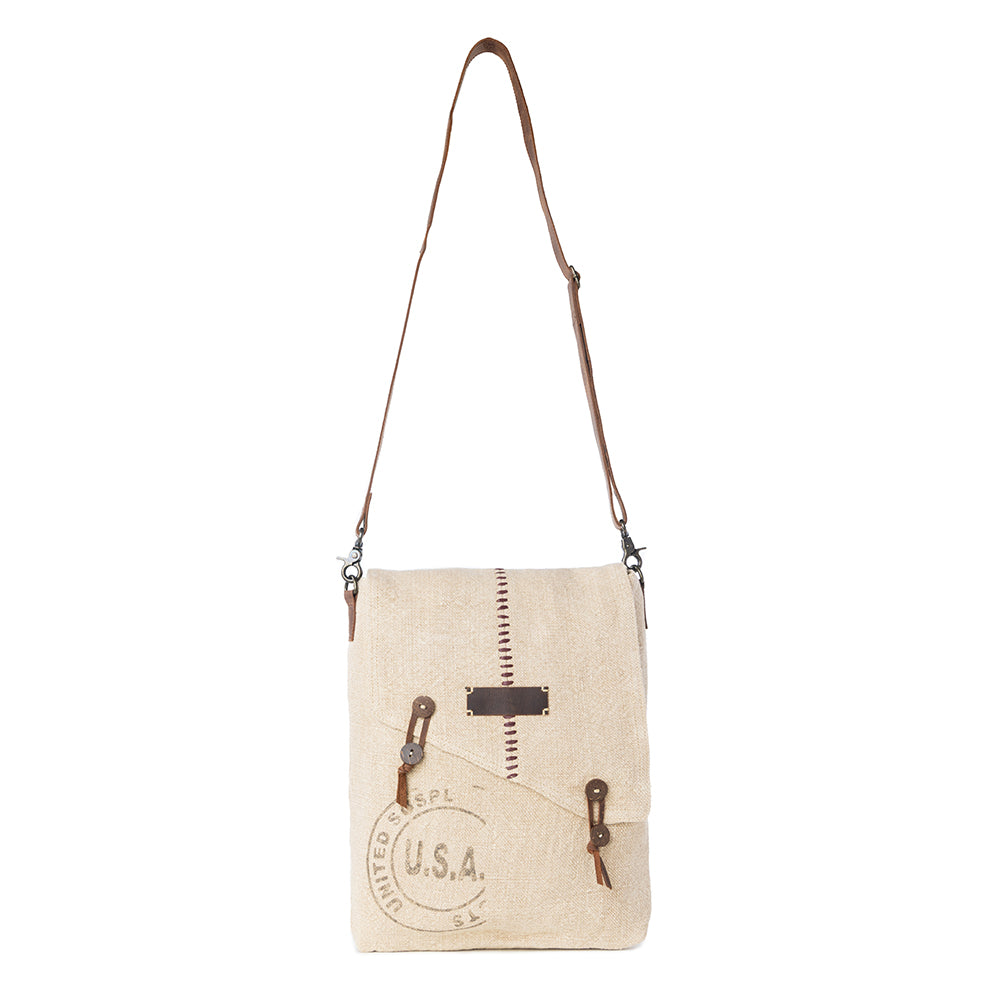 U.S.A. Vintage-Look Shoulder Bag