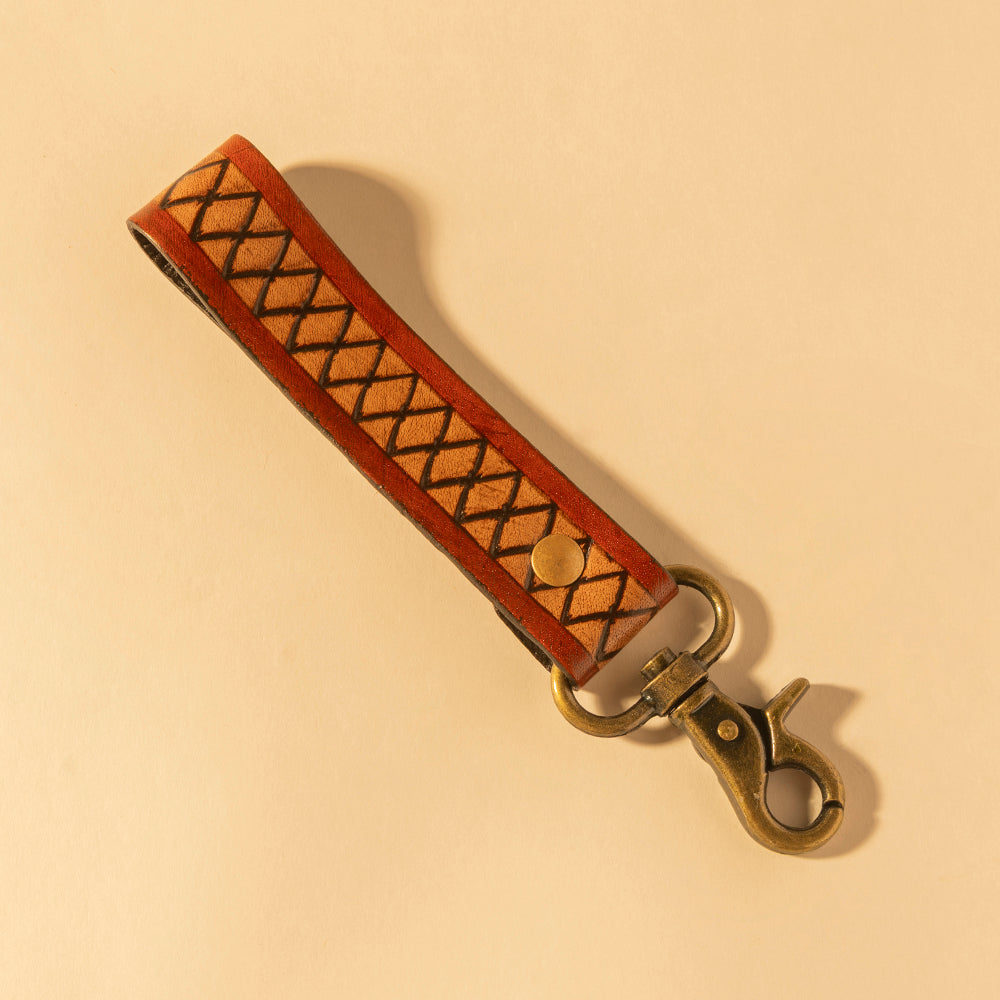 Maker��������s Weave Hand-Tooled Key Fob