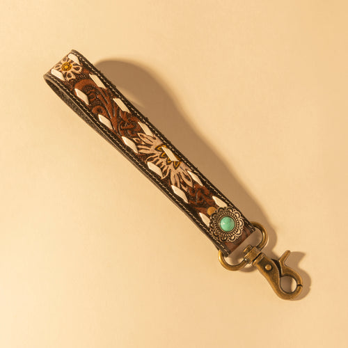 Eagle Range Hand-Tooled Key Fob