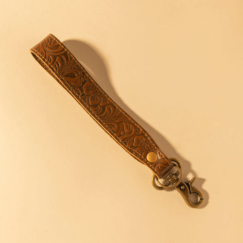 Classic Country Hand-Tooled Key Fob