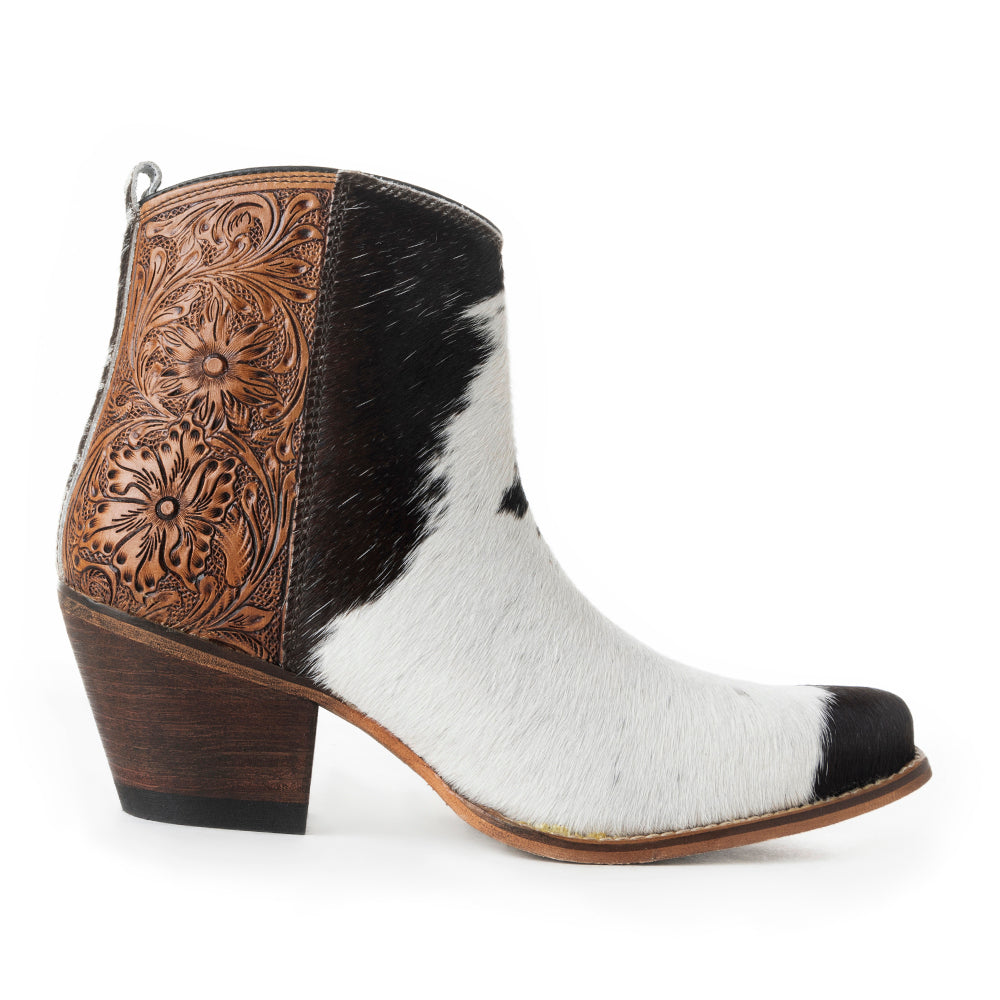 Laramie Plains Hair-on Hide & Hand-tooled Boots