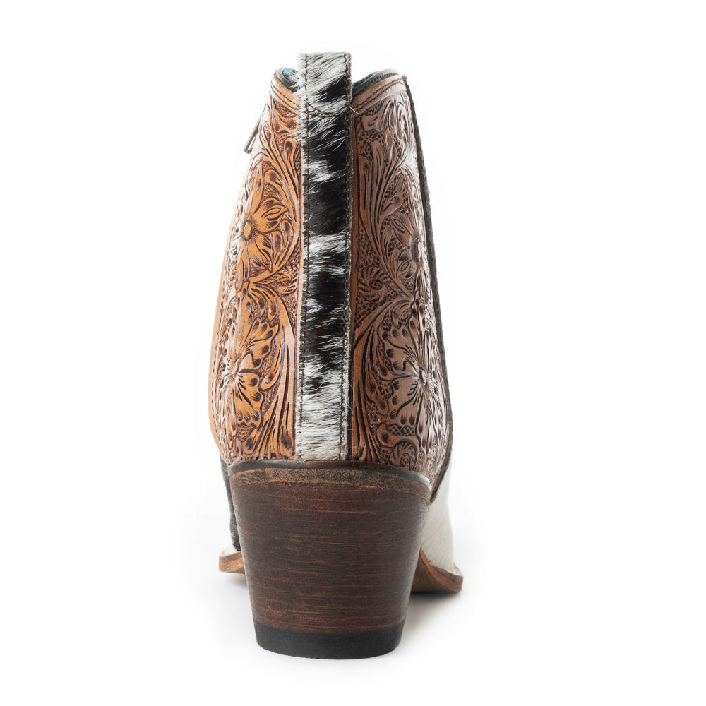 Laramie Plains Hair-on Hide & Hand-tooled Boots