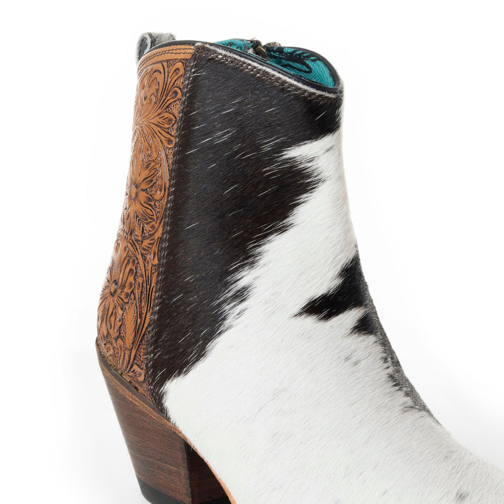 Laramie Plains Hair-on Hide & Hand-tooled Boots