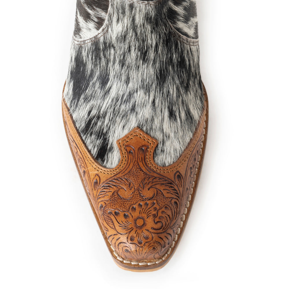 Silverado Hair-on Hide & Hand-tooled Boots