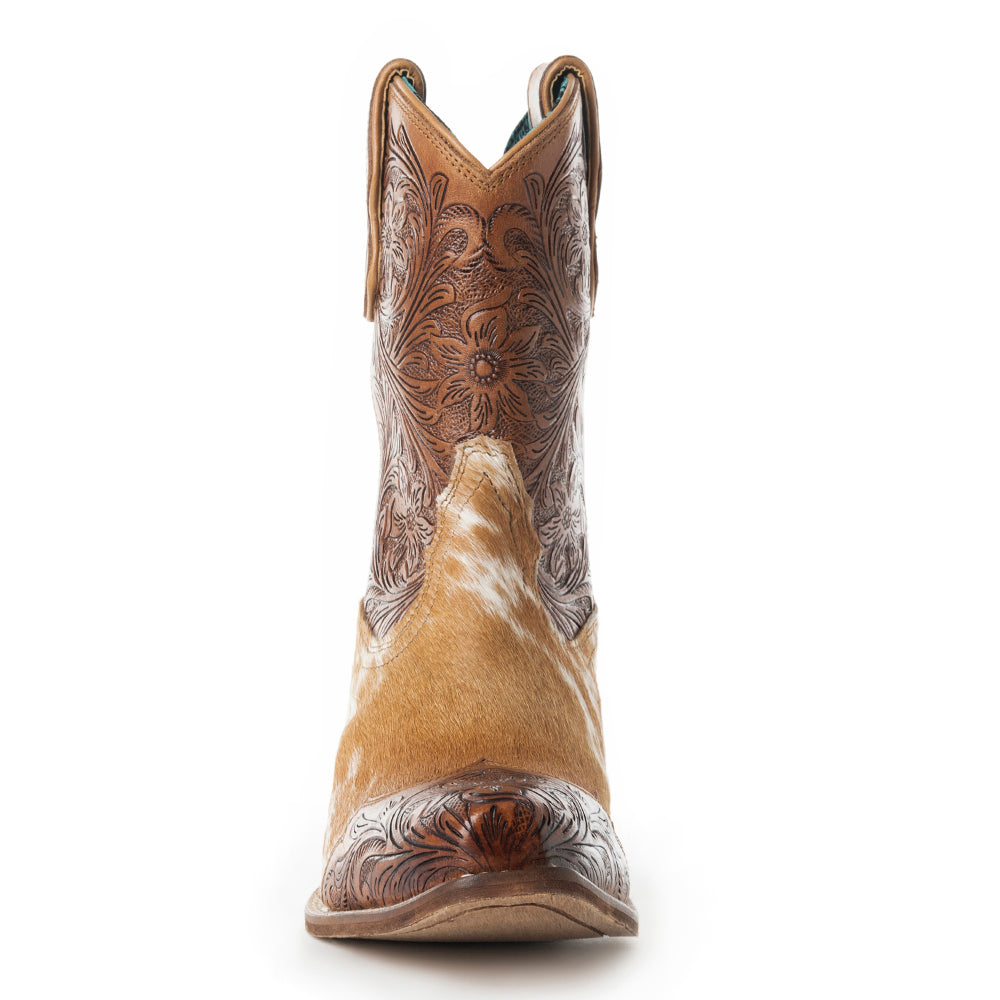 Kelsey Anne Hair-on Hide & Hand-tooled Leather Boots