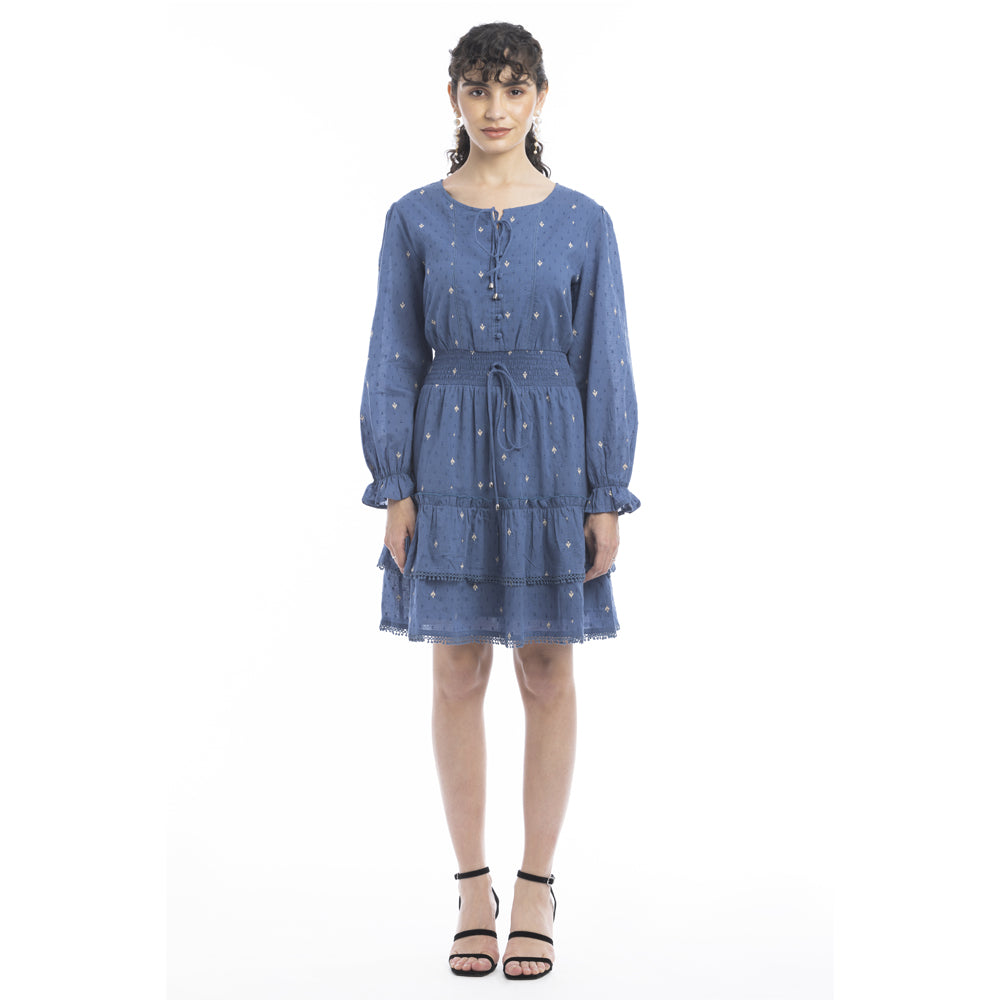 Jasmine Embroidered Accent Dress