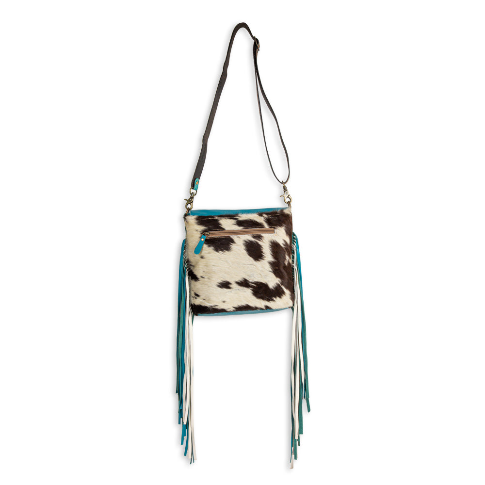 Creek Blossom Fringed Hand-Tooled Bag