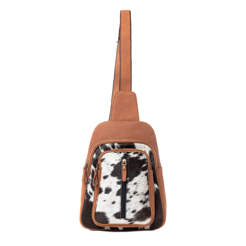 Mountain Bend Hair-On Hide Bucket Sling Bag