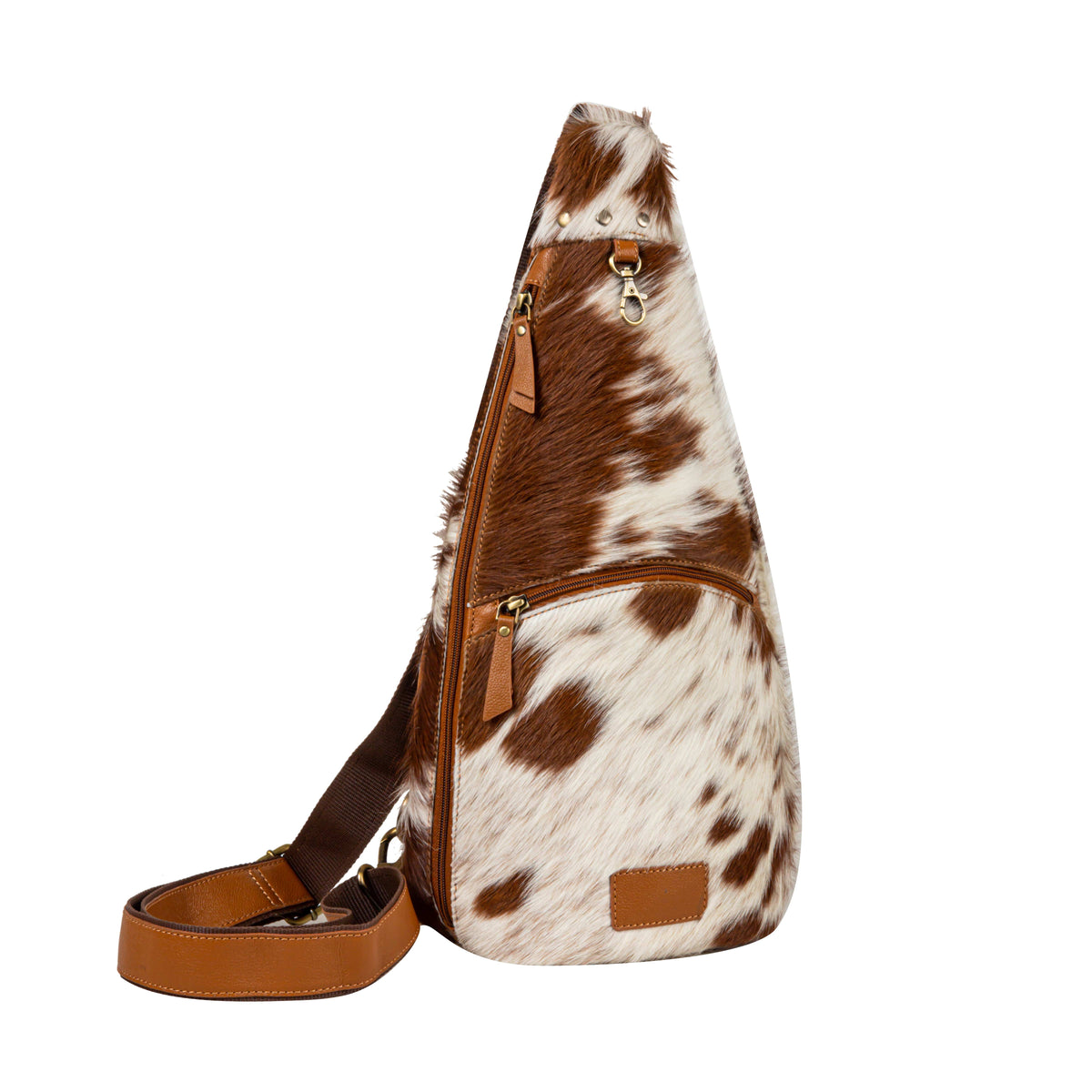 Cullom Trail Hair-On Hide Bucket Sling Bag In Brown