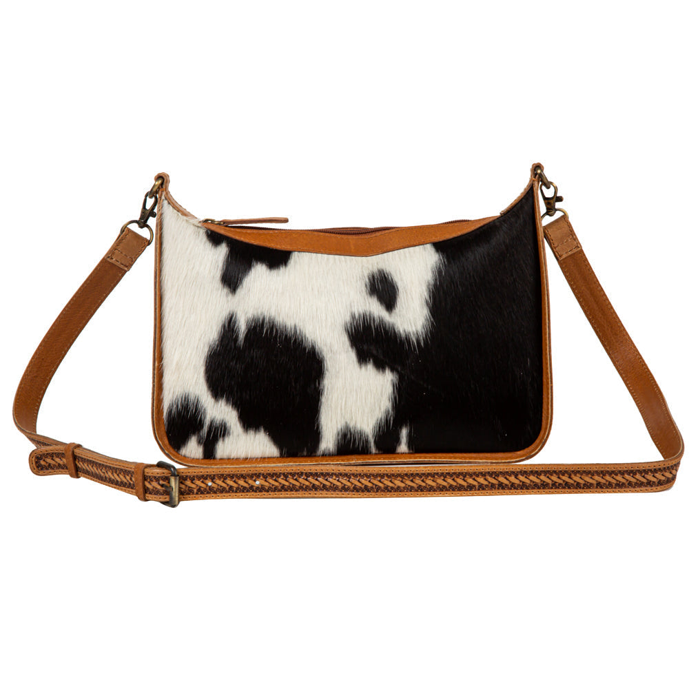 Westward Hair-on Hide Hand-Tooled Bag