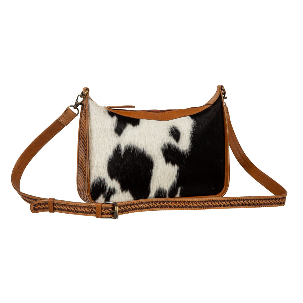 Westward Hair-on Hide Hand-Tooled Bag