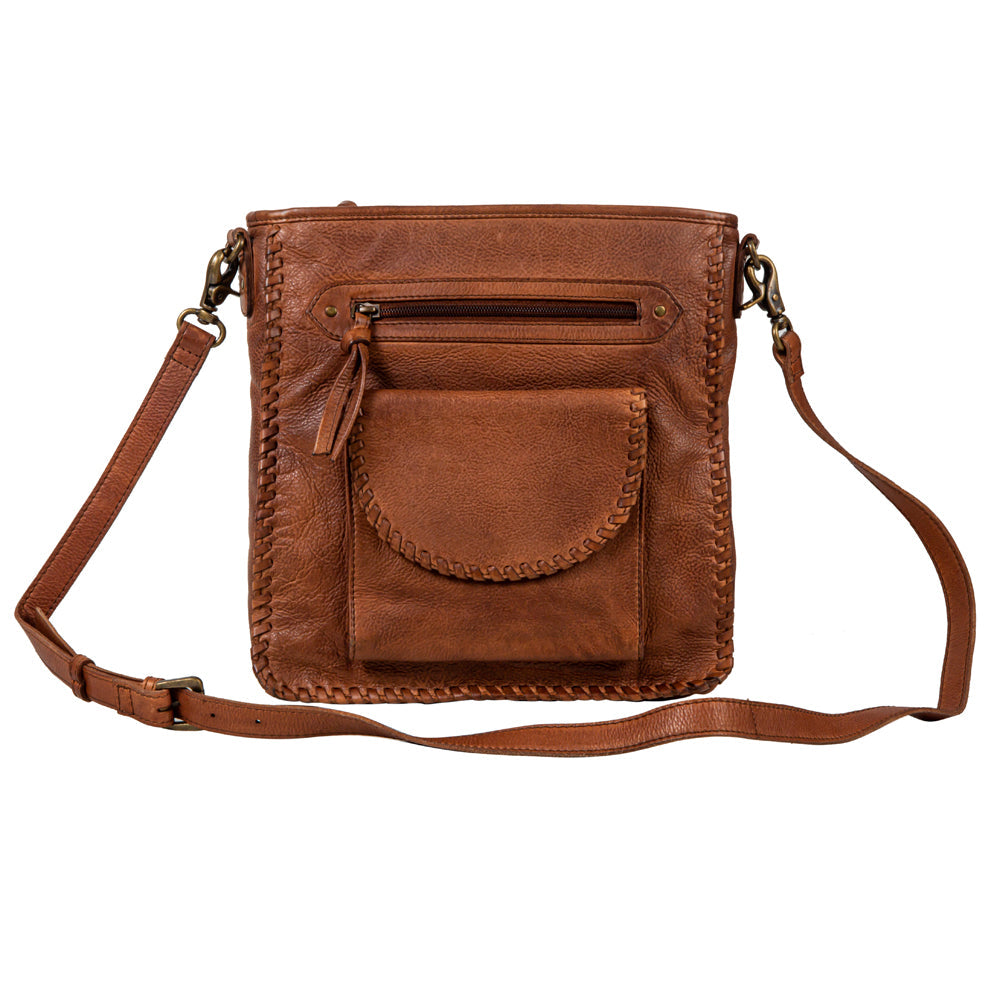 Santa Clara Canyon Stitched Hairon Leather Bag