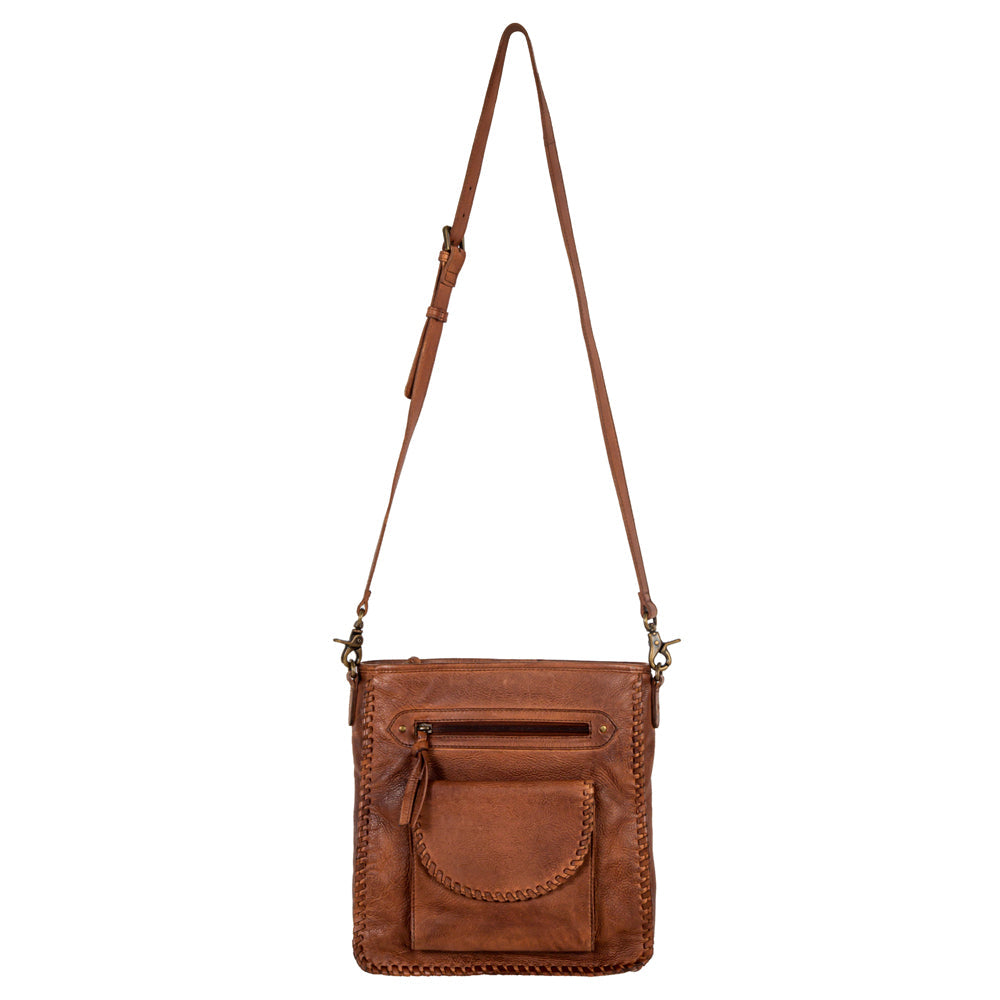 Santa Clara Canyon Stitched Hairon Leather Bag