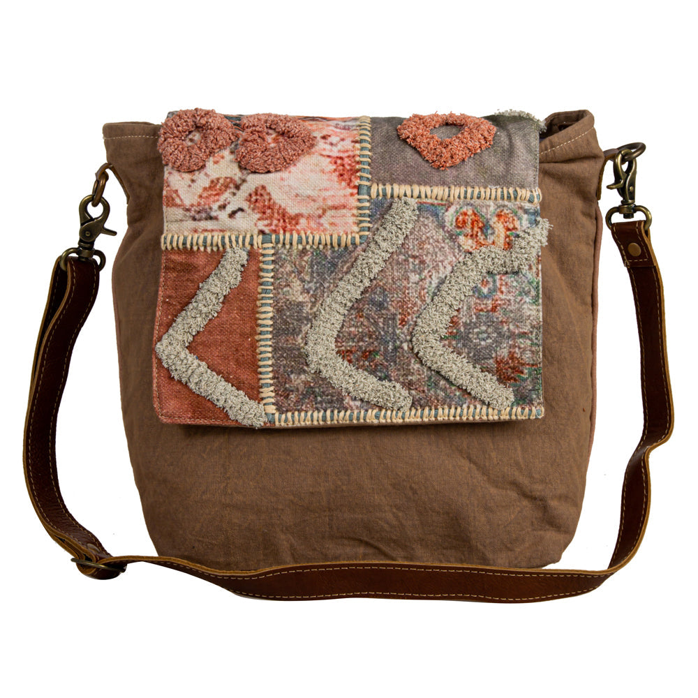 Just Like Home Accent Stitch Shoulder Bag