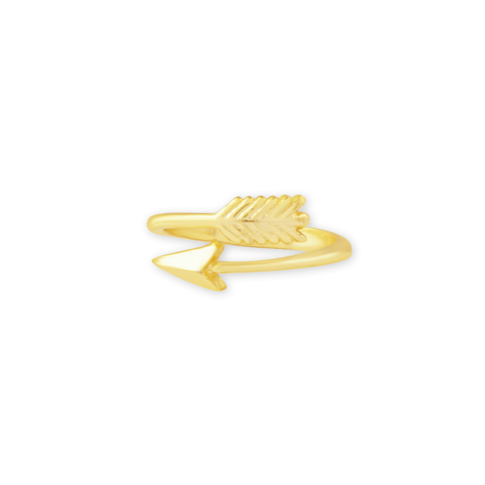 Eternal Looped Arrow Gold Tone Ring