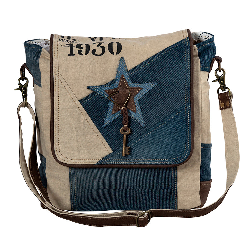 Blue Star Key Shoulder Bag